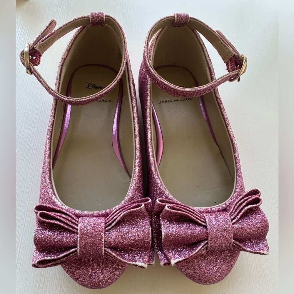 Janie and Jack Baby Girls Glitter Ballet Flats Size 6